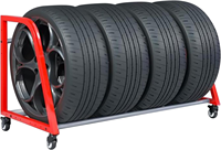 Étagère de stockage de pneus pliable sur mesure, robuste, réglable, antirouille, compatible avec les chariots élévateurs