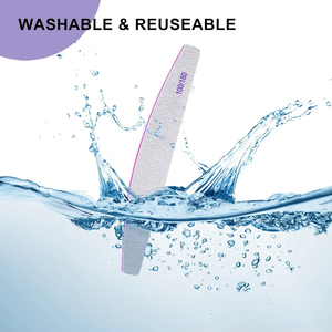 Профессиональные многоразовые двусторонние пилки для ногтей Half Moon с абразивностью 100/80 грит для домашнего и салонного использования - Product Image 5