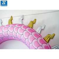 Répliques de dragons gonflables publicitaires personnalisées, dragon géant rose à assembler, dragon en spirale gonflable long pour les événements