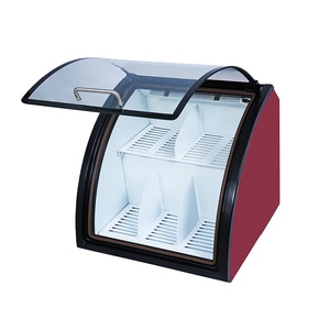 Refrigerador Exhibidor de Chocolate con Puerta de Vidrio Curva y Patas Ajustables para DSS-18W4 - Product Image 1