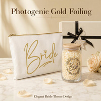Coffret Cadeau Mariée en Gros, Ensemble Cadeau Douche Nuptiale, Robe en Satin, Tasse en Verre, Bracelet, Trousse de Maquillage, Cadeau de Mariage avec Logo Personnalisé OEM