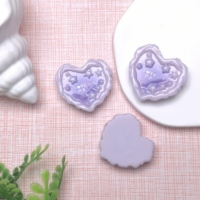 100 Stuks Simulatie Love Me Heart Cake Hars Cabochon Flatbacks Plakboek Ambachten Voor Telefoon Decoratie Diy Poppenhuis Accessoires