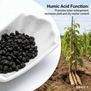 Engrais Composé Organique Lent à Libération au Gingembre/Ail, Humate de Potassium et Acide Humique d'Origine Minérale HDL, Granulés Séchés au <span class=keywords><strong>Soleil</strong></span>, 20kg/sac - Product Image 1