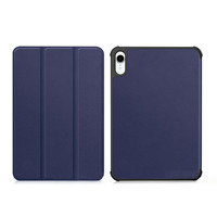 Casing Tablet Anti-Bengkok untuk iPad Mini 8, Penyangga Magnetik Lipat Tiga, Penutup Kulit PU, Fitur Auto Sleep/Wake, Casing Tablet Pintar