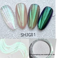 Vente chaude Transparent Aurora Rainbow Neon Iridescent Nail Art Poudre Cross-Border Magic Mirror Poudre pour Nail Art Accessoires