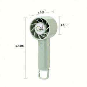 Ventilateur portable léger pliable rechargeable par USB, mini ventilateur personnel en plastique pour la maison, le bureau, les voyages et l'extérieur - Product Image 1