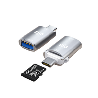 Lecteur de carte TF USB 3.2 haute vitesse Adaptateur USB portable 2 en 1 de type C CR032
