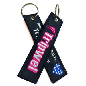 Llavero de Anime Personalizado con Bordado, Etiqueta con Logotipo y Texto a Doble Cara, Llavero Bordado Personalizado para Mosquetones Promocionales - Product Image 2