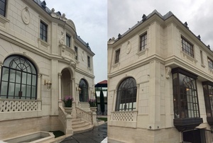 Villa de luxe moderne en travertin, revêtement mural en pierre naturelle polie, solution complète pour l'extérieur et l'intérieur, fournisseur d'usine sur mesure - Product Image 5