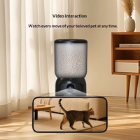 Distributeur de nourriture portable à double objectif pour chats et chiens avec détection de mouvement intelligente et alimentation automatique et reconnaissance à double objectif