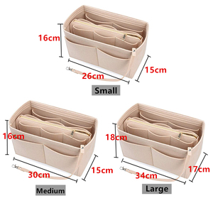 Organisateur de <span class=keywords><strong>sac</strong></span> à <span class=keywords><strong>main</strong></span> portable en feutre souple pour maquillage, grande capacité, à ouverture facile, compatible avec les sacs à <span class=keywords><strong>main</strong></span> quotidiens - Product Image 2
