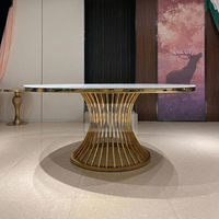 Table et chaises de salle à manger modernes en acier inoxydable pour hôtels et événements (mariages, réceptions)