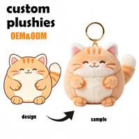 Peluche Personalizado OEM, Gato Gordo, Peluche de Compañía para Pacientes de Hospital, Llavero de Peluche Personalizado