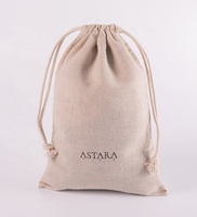 Pochette cadeau en coton et lin naturel réutilisable avec logo imprimé, écologique, avec cordon de serrage, pour bougies parfumées