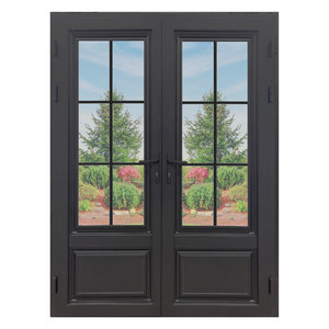 Portes battantes modernes à <span class=keywords><strong>double</strong></span> battant en verre trempé insonorisé, coulissantes en aluminium pour entrée intérieure, jardin, salle à manger, supermarché, salon - Product Image 3