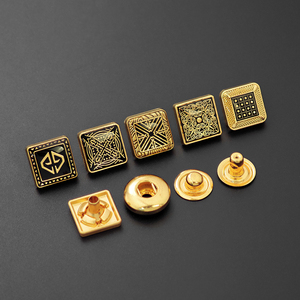Sustainable Metal <b>Snap</b> Button Eco Friendly Alloy Material Custom Round Square Size Durable Clasp <b>Fastener</b> For Jacket - Product Image 1