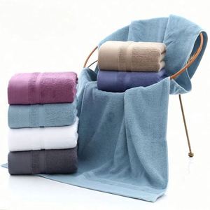 Toalla de Baño de Algodón de Lujo para Hotel, Toalla de Playa Jacquard, Suave, de Color Sólido, Toalla Promocional de Regalo - Product Image 3