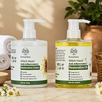 Crème réparatrice anti-inflammatoire à l'hamamélis fermenté, huiles apaisantes pour les rougeurs, soin réparateur nourrissant, ensemble de traitement pour massage spa