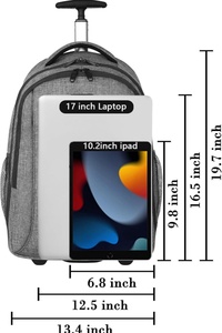 Xe đẩy du lịch máy tính xách tay Ba lô kinh doanh máy tính xách tay túi với USB sạc cổng tùy chỉnh máy tính xách tay không thấm nước Ba lô cho phụ nữ người đàn ông - Product Image 4