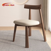 Chaise rétro en bois massif avec coussin confortable, style européen, pour salle à manger, mariage, restaurant, café, usage domestique