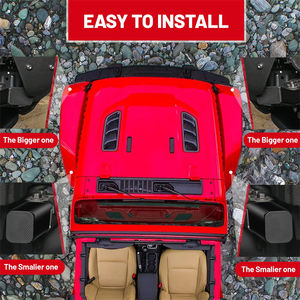 Nouveau vent 4 pièces bouchon en caoutchouc noir couverture Protection Crash Bar fin essieu avant prise pour Ford Bronco accessoires anti-boue Kit de poussière - Product Image 5