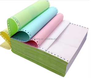 <span class=keywords><strong>Unicopy</strong></span> 50g-55g CB/CFB/CF Kohlefreies Selbstkopierpapier (Weiß Rosa Gelb Blau Grün) Hergestellt in China Rolle - Product Image 2