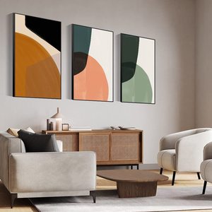 Panneau <span class=keywords><strong>de</strong></span> <span class=keywords><strong>Peinture</strong></span> Décorative Murale Abstraite Simple Orange, Blanc, Bleu, Toile Imprimée Art Mural Naturel <span class=keywords><strong>Peinture</strong></span> <span class=keywords><strong>Nature</strong></span> Morte - Product Image 5