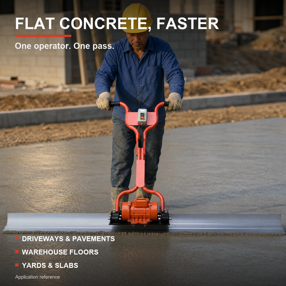 20cm Rulur Concrete Leveling Ruler Electric Vibrating Screed for Road Construction ...