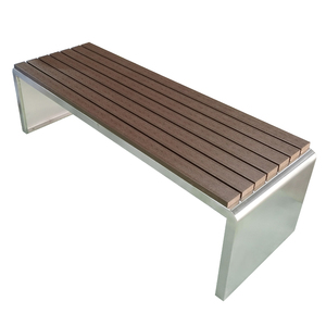 Giải trí hiện đại rắn ghế gỗ và ghế cho ăn uống thiết kế sáng tạo với khung thép cho Patio công viên hoặc trung tâm mua sắm băng ghế dự bị - Product Image 5