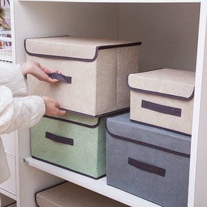 Clothing Organizer <b>Storage</b> <b>Box</b> Rectangle Foldable With Lid Large Capacity For Clothing Toys And Other Items - Product Image 1