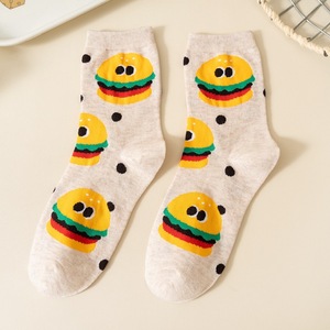 Calcetines Divertidos con Estampado de Comida <span class=keywords><strong>para</strong></span> Mujer, Diseño de Hamburguesa, Papas Fritas, Pizza, Refresco y Pastel, Regalo de Navidad Unisex - Product Image 6