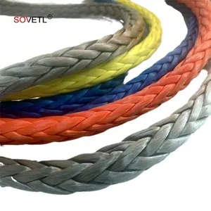 Outdoor Custom High Strength 12 Strands UHMWPE Winch Cord Hammock Sling Line UHMWPE Tent Rope