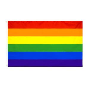 Bandera del Orgullo Gay LGBT de Poliéster de 3x5 pies con Diseño de Arcoíris Grande, Venta al por Mayor - Product Image 1