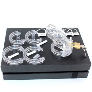 Dispositivo de Castidad para hombres adultos, jaula de pene con cerradura, 5 anillos, Juguetes sexuales masculinos <span class=keywords><strong>CB6000</strong></span> - Product Image 3