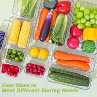 Transparent de qualité alimentaire en plastique bac à légumes réfrigérateur couvercle de stockage Rectangle cuisine tri stockage pour légumes Fruits
