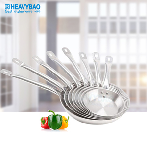 Heavybao-sartén antiadherente de acero inoxidable para uso comercial, utensilio de cocina con mango largo - Product Image 4