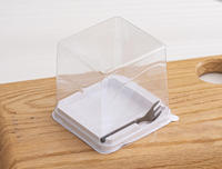 Boîte à gâteau à charnière rectangulaire jetable en plastique PET écologique de qualité alimentaire pour sushi, salade, pain et nourriture pour animaux de compagnie, couleurs et tailles personnalisées