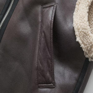 ZATRHMBM Otoño e Invierno ropa de mujer 2023 nueva moda Casual tendencia solapa <span class=keywords><strong>chaleco</strong></span> Retro cremallera sin mangas motocicleta <span class=keywords><strong>Chaleco</strong></span> de <span class=keywords><strong>piel</strong></span> - Product Image 6