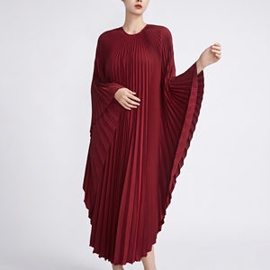 white christmas dresses BABEYOND Stylish Batwing Sleeves Pleated 1920s Low Waist Dress, Vintage Twenties Casual Dress, Pink, Size 4 main image 0