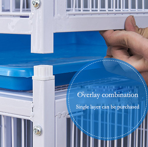 Jaulas de <span class=keywords><strong>palomas</strong></span> de acero inoxidable de lujo clásicas con bandeja de plástico sólido recubierta, caja de observación con placa de hierro para emparejamiento y vuelo - Product Image 5