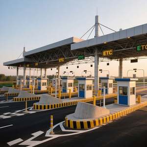 Bâtiment de péage de contrôle d'accès de station de péage d'autoroute de structure métallique de conception moderne durable pour la gestion de péage d'autoroute - Product Image 1