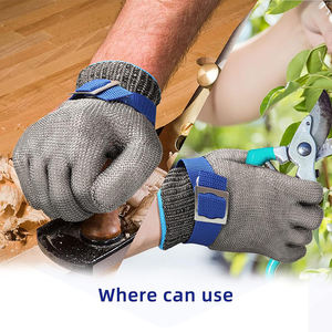 Gants métalliques en acier inoxydable de qualité alimentaire pour la cuisine, mandoline trancheuse de viande de boucher, coupe d'huîtres, écaillage de filet de poisson - Product Image 2