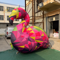 Ballons animaux gonflables lumineux à LED, grands modèles personnalisés d'hippopotame, de gorille et de caméléon pour exposition d'art en galerie