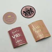 Étiquettes autocollantes personnalisées pour cosmétiques, avec logo en relief 3D, dorure à chaud, étiquettes métalliques pour parfums.