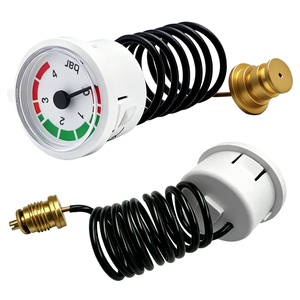 Manomètre de pression d'eau capillaire 0-3/4/6 bars, cadran 1,5 pouces, CL 2,5%, boîtier ABS, raccord en laiton, pièces de rechange pour chaudière murale à gaz - Product Image 1