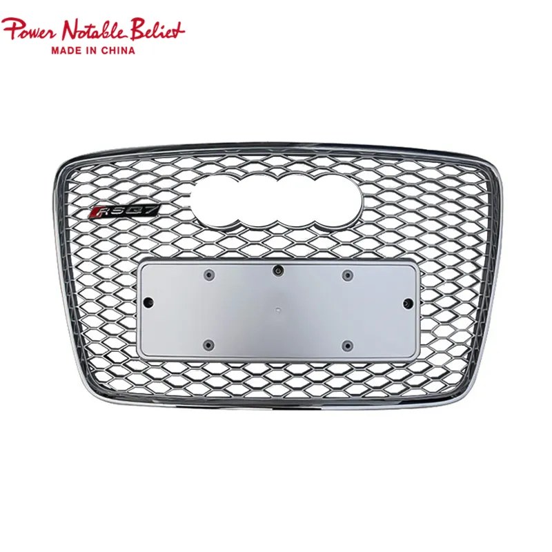 Grill for Audi Q7 auto accessories silver front bumper grille mesh facelift RSQ7 SQ7 grille 2006-2015