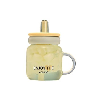 Vaso Portátil de Vidrio de Borosilicato con Tapa Antiderrames, Diseño Moderno, Apto para Lavavajillas, Botella de Agua de Gran Capacidad para Oficina - Product Image 5