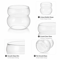 Venta al por Mayor de Tazas de Vidrio Transparente de Borosilicato de 380ml y 550ml, para Café Helado, Bebidas Frías, Leche, Jugo y Yogur