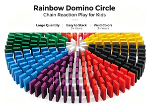 Vendita calda all'ingrosso domino colorati in legno imposta regali giocattoli per bambini e adulti 120 pezzi4.4 * 2*0.7cm set <span class=keywords><strong>di</strong></span> blocchi - Product Image 3