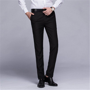 Vente chaude hommes Slim jambe droite pantalon de costume d'affaires salopette d'affaires formelle - Product Image 4